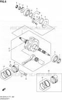 CRANKSHAFT for Suzuki BURGMAN 125 2014