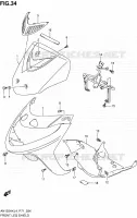 FRONT FAIRING for Suzuki BURGMAN 125 2014