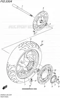 FRONT WHEEL for Suzuki BURGMAN 400 2016