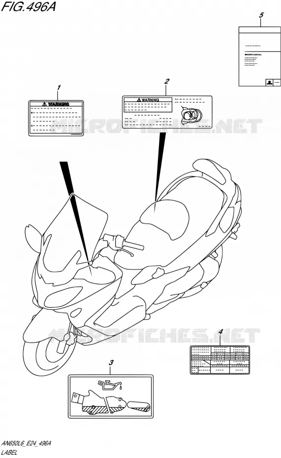 LABEL Suzuki SCOOTER 650 BURGMAN 2016  AN650 L6 (E24)