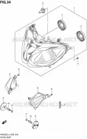 HEADLIGHT (W/REFLECTOR) for Suzuki BURGMAN 650 2014