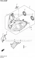 HEADLIGHT (N/FR SIDE REFLECTOR) for Suzuki BURGMAN 650 2016