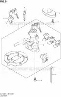 LOCK SET (FOR PANNIR CASE) for Suzuki V-STROM 1000 2014