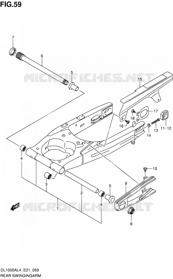 SWINGARM Suzuki MOTO 1000 V-STROM 2014  DL1000A L4 (E21)