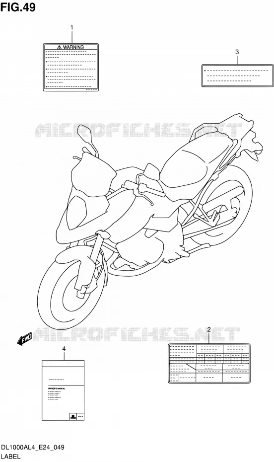 LABEL Suzuki MOTO 1000 V-STROM 2014  DL1000A L4 (E24)