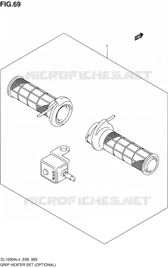 GRIP HEATER SET (OPTIONAL) Suzuki MOTO 1000 V-STROM 2014  DL1000A L4 (E99)