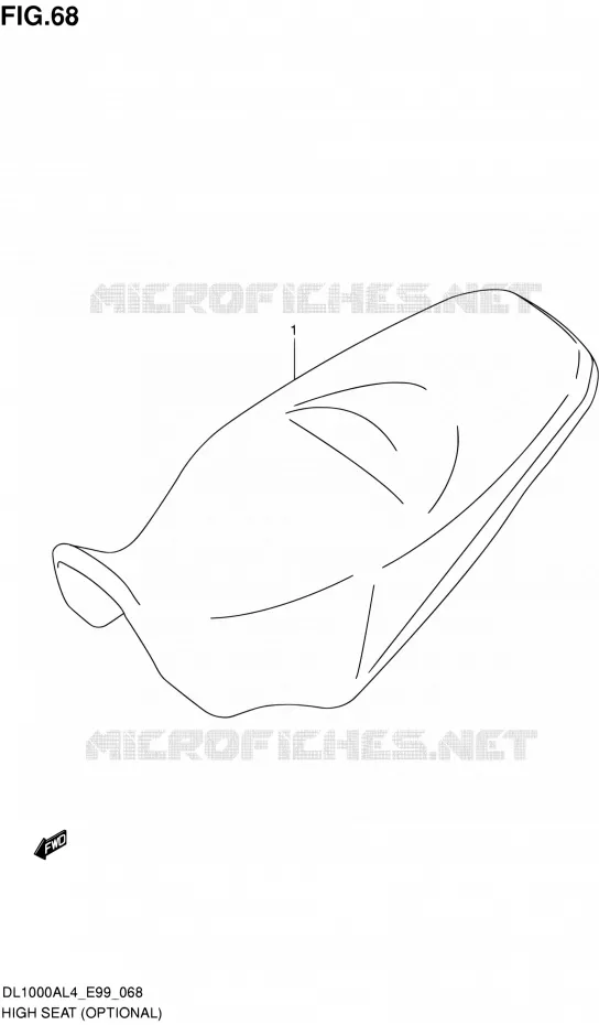 HIGH SEAT (OPTIONAL) Suzuki MOTO 1000 V-STROM 2014  DL1000A L4 (E99)