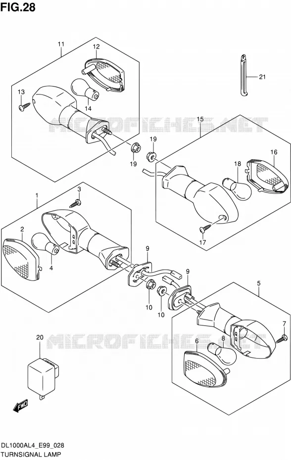 INDICATORS Suzuki MOTO 1000 V-STROM 2014  DL1000A L4 (E99)