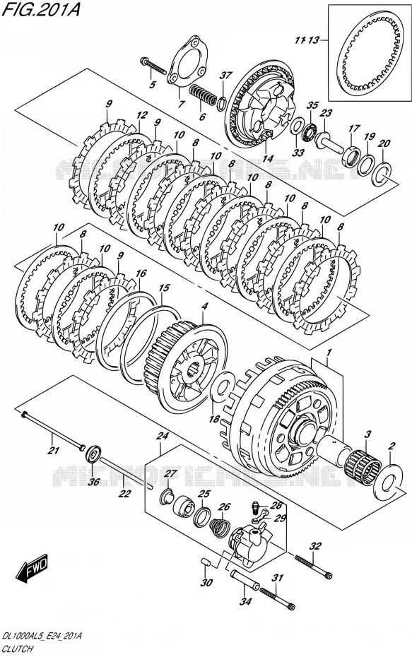 CLUTCH Suzuki MOTO 1000 V-STROM 2015  DL1000A L5 (E24)