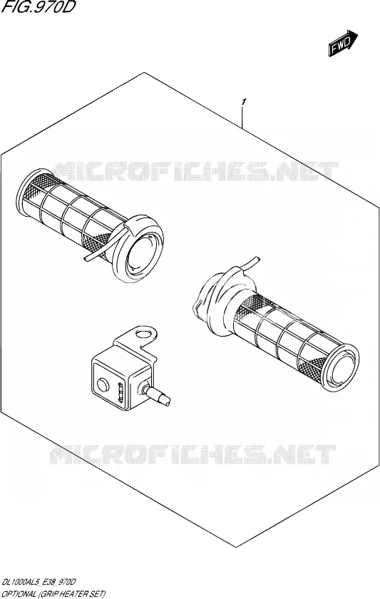 OPTIONS (GRIP HEATER SET) Suzuki MOTO 1000 V-STROM 2015  DL1000A L5 (E38)