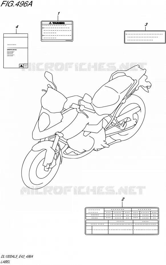 LABEL Suzuki MOTO 1000 V-STROM 2015  DL1000A L5 (E43)