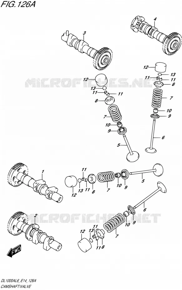 CAMSHAFT - VALVES Suzuki MOTO 1000 V-STROM 2016  DL1000A L6 (E14)