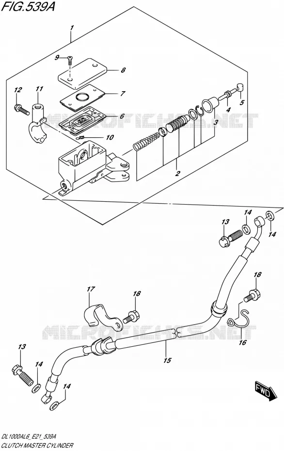 CLUTCH MASTER CYLINDER Suzuki MOTO 1000 V-STROM 2016  DL1000A L6 (E21)