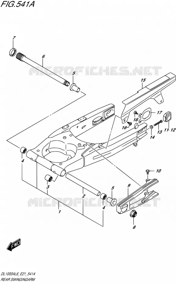 SWINGARM Suzuki MOTO 1000 V-STROM 2016  DL1000A L6 (E21)