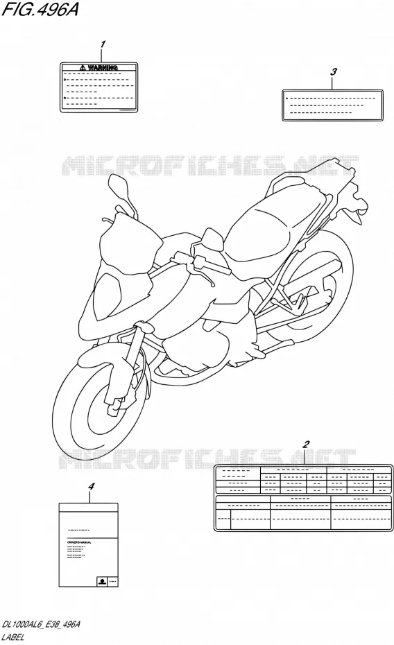 LABEL Suzuki MOTO 1000 V-STROM 2016  DL1000A L6 (E38)