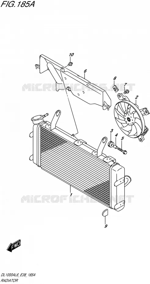 RADIATOR Suzuki MOTO 1000 V-STROM 2016  DL1000A L6 (E38)
