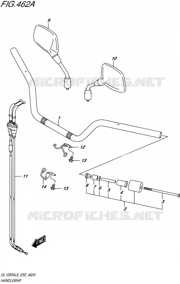 HANDLEBAR Suzuki MOTO 1000 V-STROM 2016  DL1000A L6 (E50)