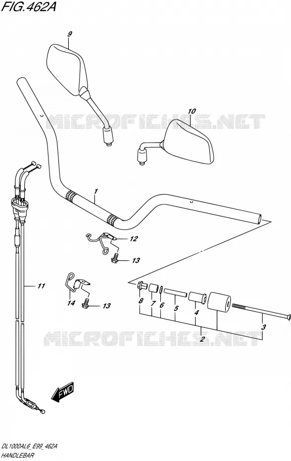 HANDLEBAR Suzuki MOTO 1000 V-STROM 2016  DL1000A L6 (E99)