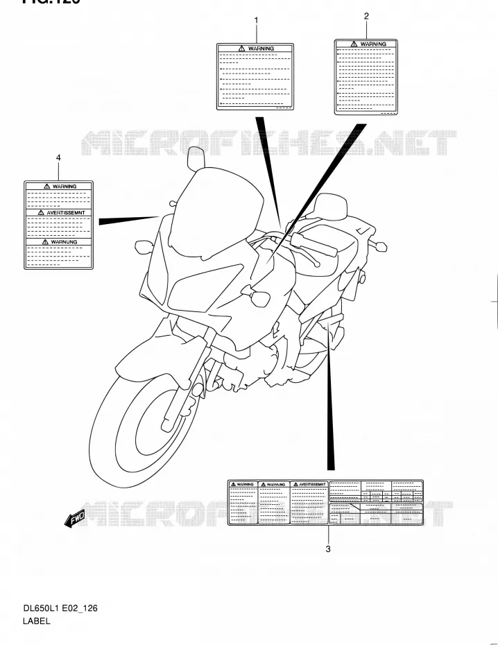 LABEL (DL650AL1 E24) Suzuki MOTO 650 V-STROM 2011  DL650A L1 (E02,E19,E24)