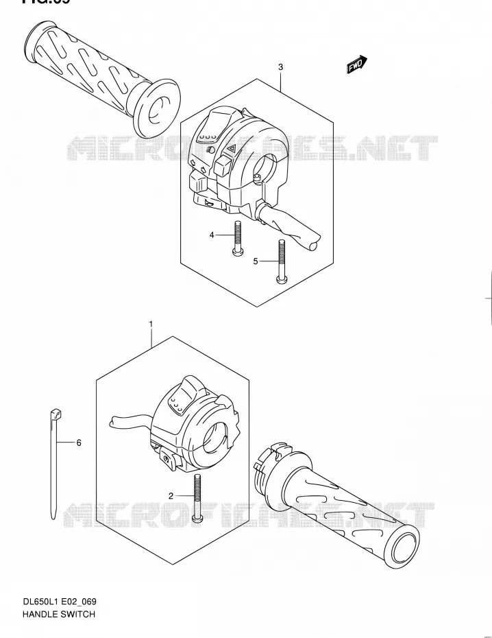 SWITCHES Suzuki MOTO 650 V-STROM 2011  DL650A L1 (E02,E19,E24)