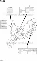 LABEL (DL650AL2 E28) for Suzuki V-STROM 650 2012