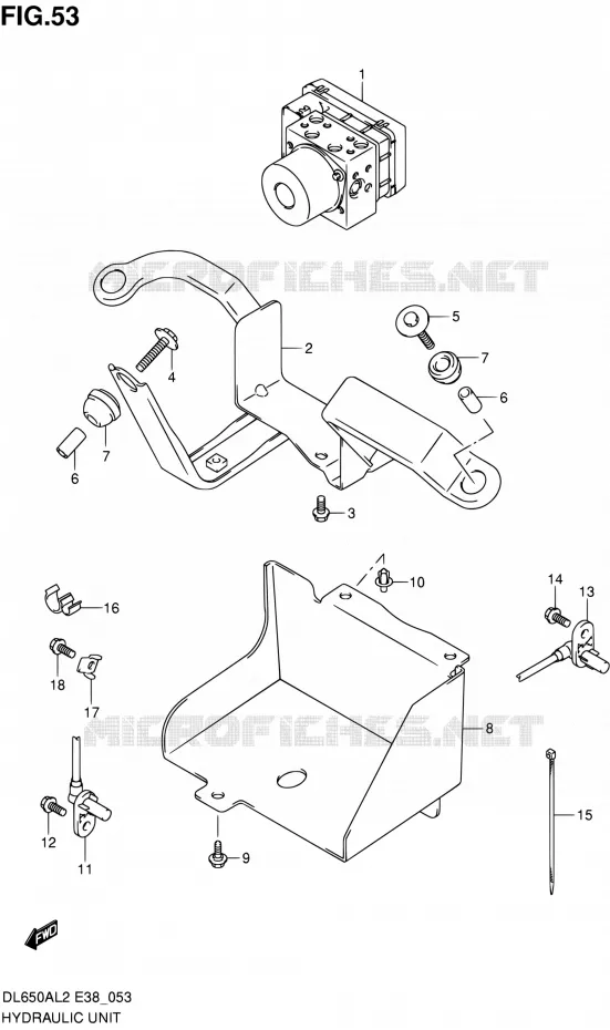 ABS SYSTEM Suzuki MOTO 650 V-STROM 2012  DL650A L2 (E38)