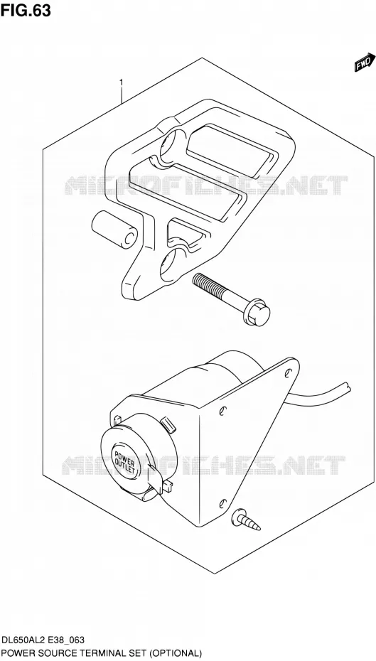CIGARETTE LIGHTER SOCKET (OPTIONAL) Suzuki MOTO 650 V-STROM 2012  DL650A L2 (E38)