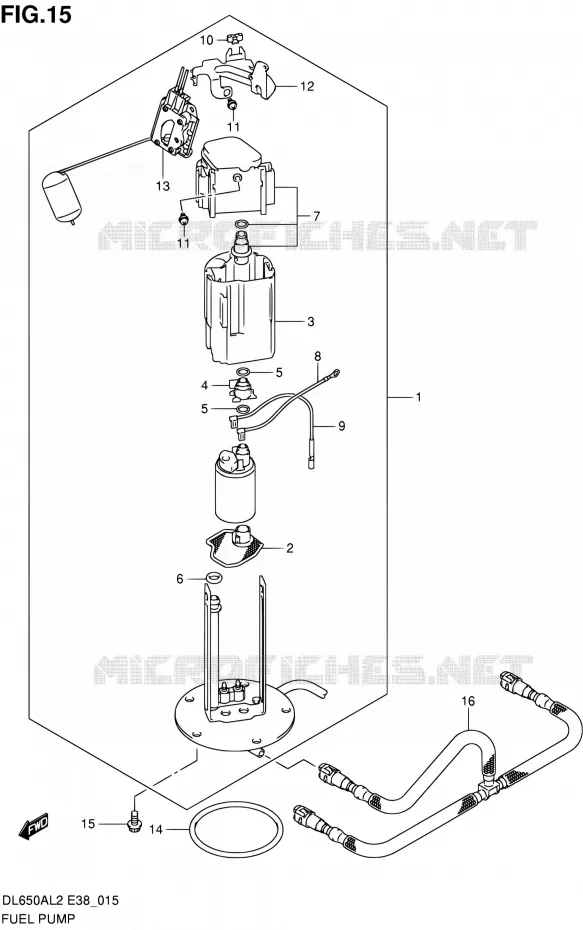 FUEL PUMP Suzuki MOTO 650 V-STROM 2012  DL650A L2 (E38)