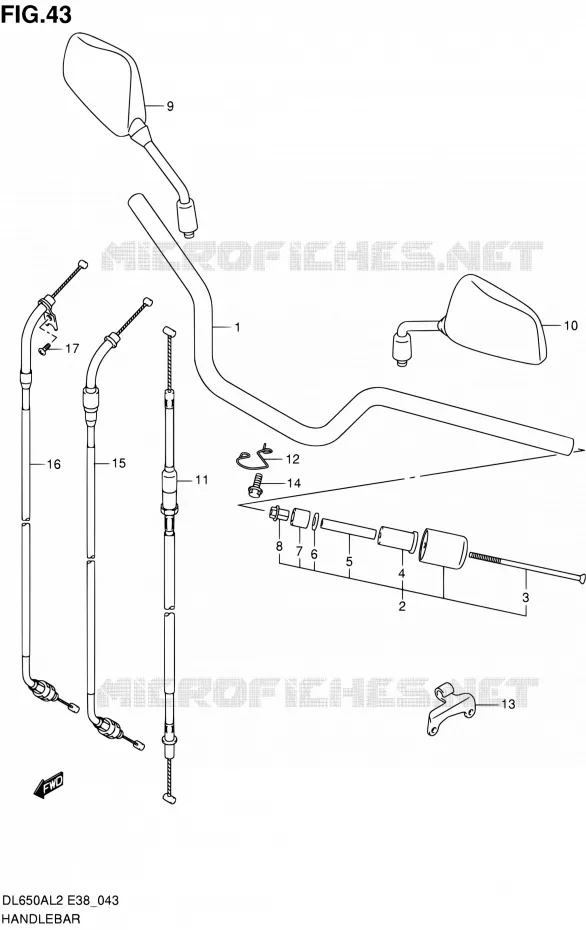 HANDLEBAR Suzuki MOTO 650 V-STROM 2012  DL650A L2 (E38)