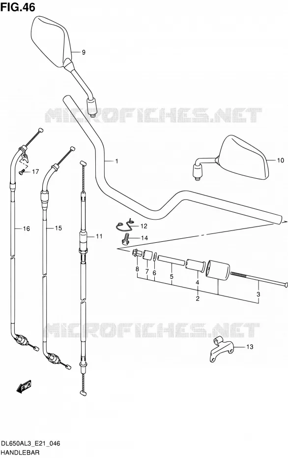HANDLEBAR Suzuki MOTO 650 V-STROM 2013  DL650A L3 (E21)