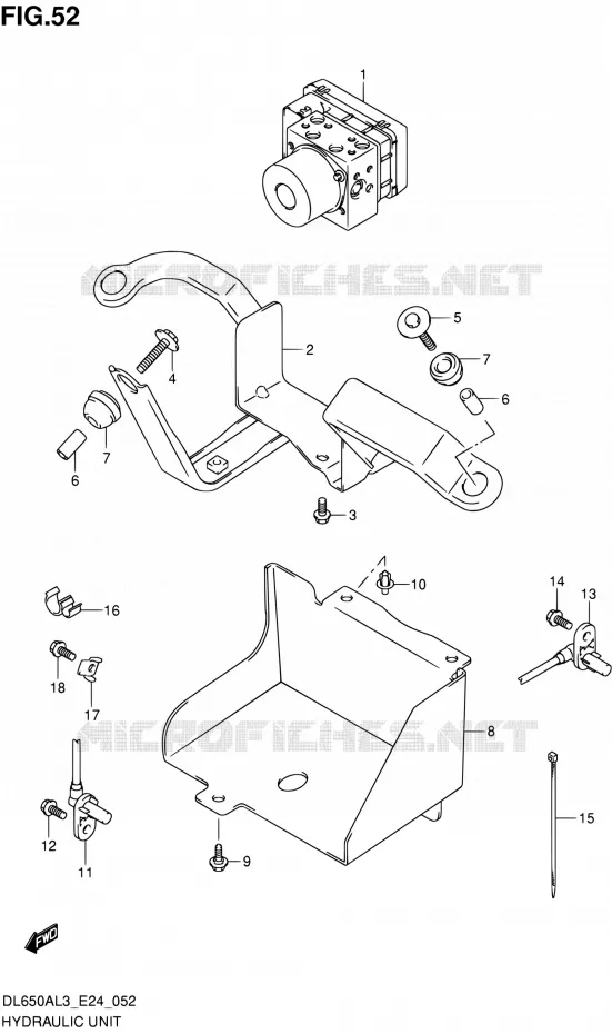 ABS SYSTEM Suzuki MOTO 650 V-STROM 2013  DL650A L3 (E24)