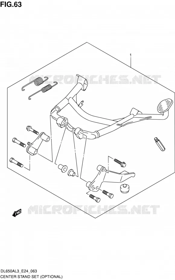 CENTER STAND SET (OPTIONAL) Suzuki MOTO 650 V-STROM 2013  DL650A L3 (E24)