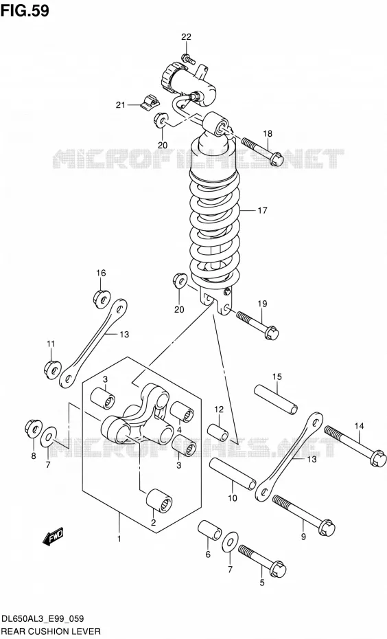 SHOCK ABSORBER LINKAGE Suzuki MOTO 650 V-STROM 2013  DL650A L3 (E99)