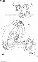 FRONT WHEEL for Suzuki V-STROM 650 2014
