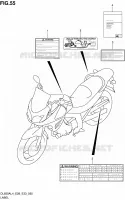 LABEL (DL650AL4 E33) for Suzuki V-STROM 650 2014