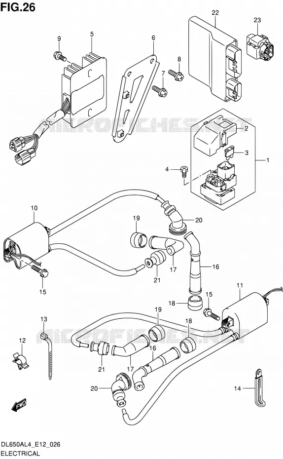 ELECTRICAL Suzuki MOTO 650 V-STROM 2014  DL650A L4 (E12)