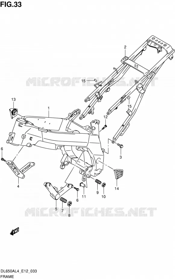 FRAME Suzuki MOTO 650 V-STROM 2014  DL650A L4 (E12)