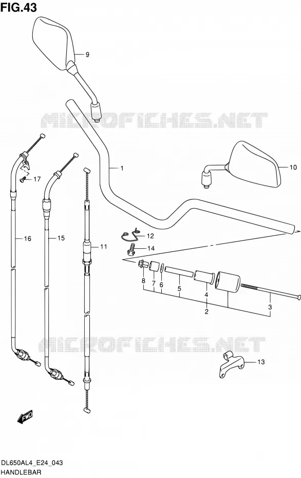 HANDLEBAR Suzuki MOTO 650 V-STROM 2014  DL650A L4 (E24)
