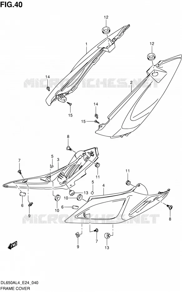 REAR FAIRING Suzuki MOTO 650 V-STROM 2014  DL650A L4 (E24)