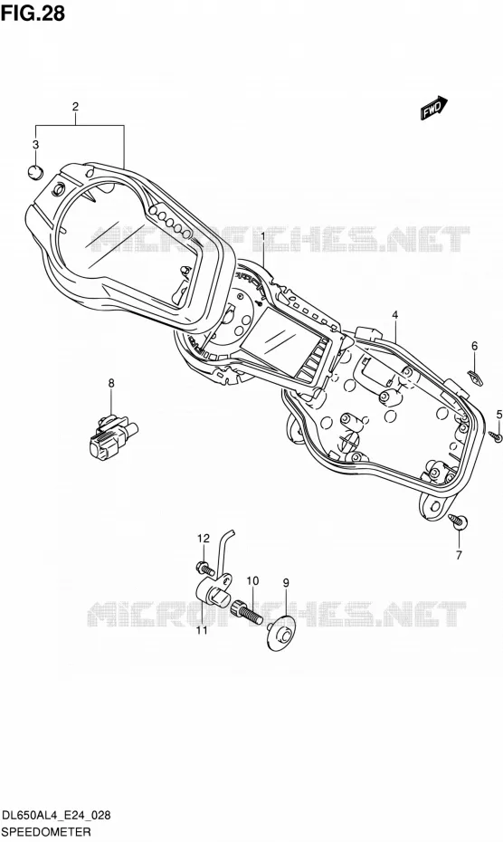 SPEEDOMETER Suzuki MOTO 650 V-STROM 2014  DL650A L4 (E24)