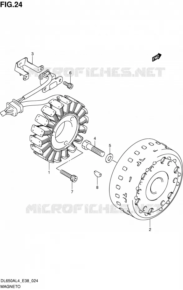 IGNITION Suzuki MOTO 650 V-STROM 2014  DL650A L4 (E38)