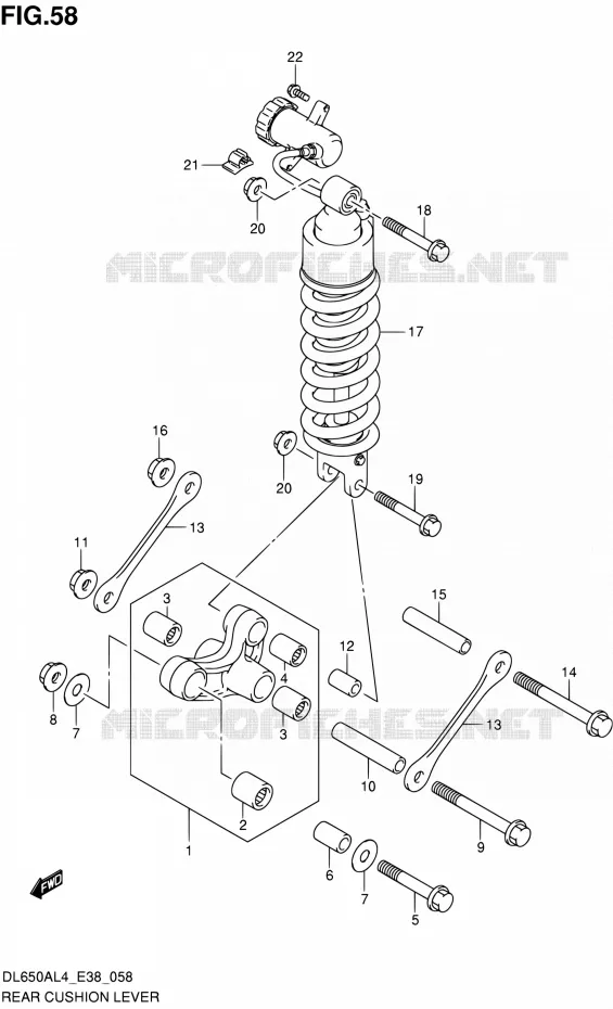 SHOCK ABSORBER LINKAGE Suzuki MOTO 650 V-STROM 2014  DL650A L4 (E38)
