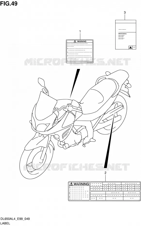 LABEL Suzuki MOTO 650 V-STROM 2015  DL650A L4 (E99)