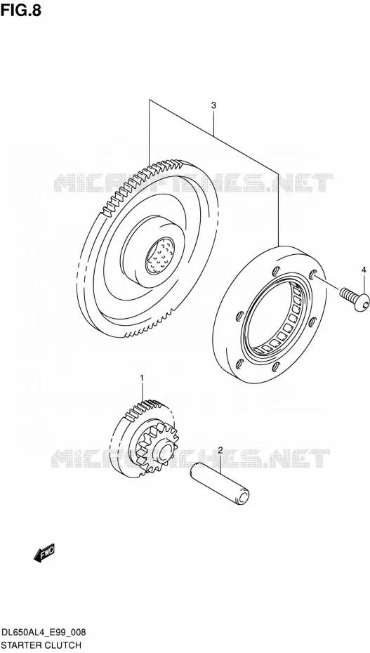 STARTER MOTOR CLUTCH Suzuki MOTO 650 V-STROM 2014  DL650A L4 (E99)