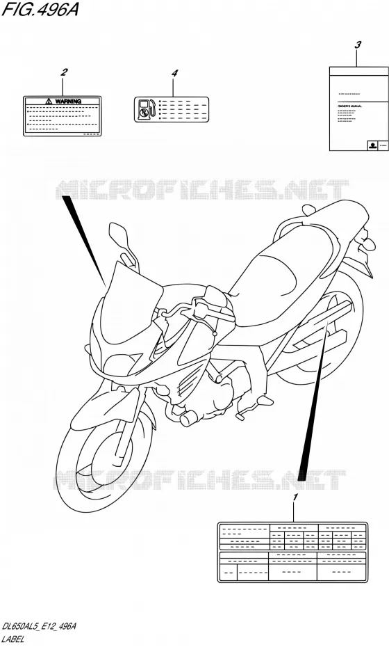 LABEL Suzuki MOTO 650 V-STROM 2015  DL650A L5 (E12)