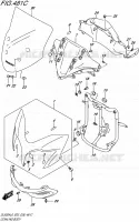 FAIRING   LABELS (DL650AL6 E03) for Suzuki V-STROM 650 2016
