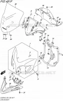 FAIRING   LABELS (DL650XAL6 E03) for Suzuki V-STROM 650 2016