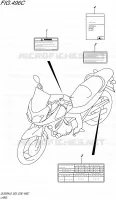 LABEL (DL650AL6 E03) for Suzuki V-STROM 650 2016