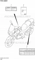 LABEL (DL650AL6 E28) for Suzuki V-STROM 650 2016