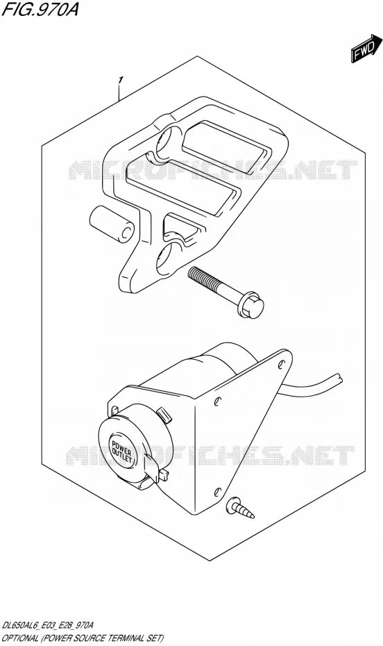 OPTIONS (POWER SOURCE TERMINAL SET) Suzuki MOTO 650 V-STROM 2016  DL650A L6 (E03,E28)